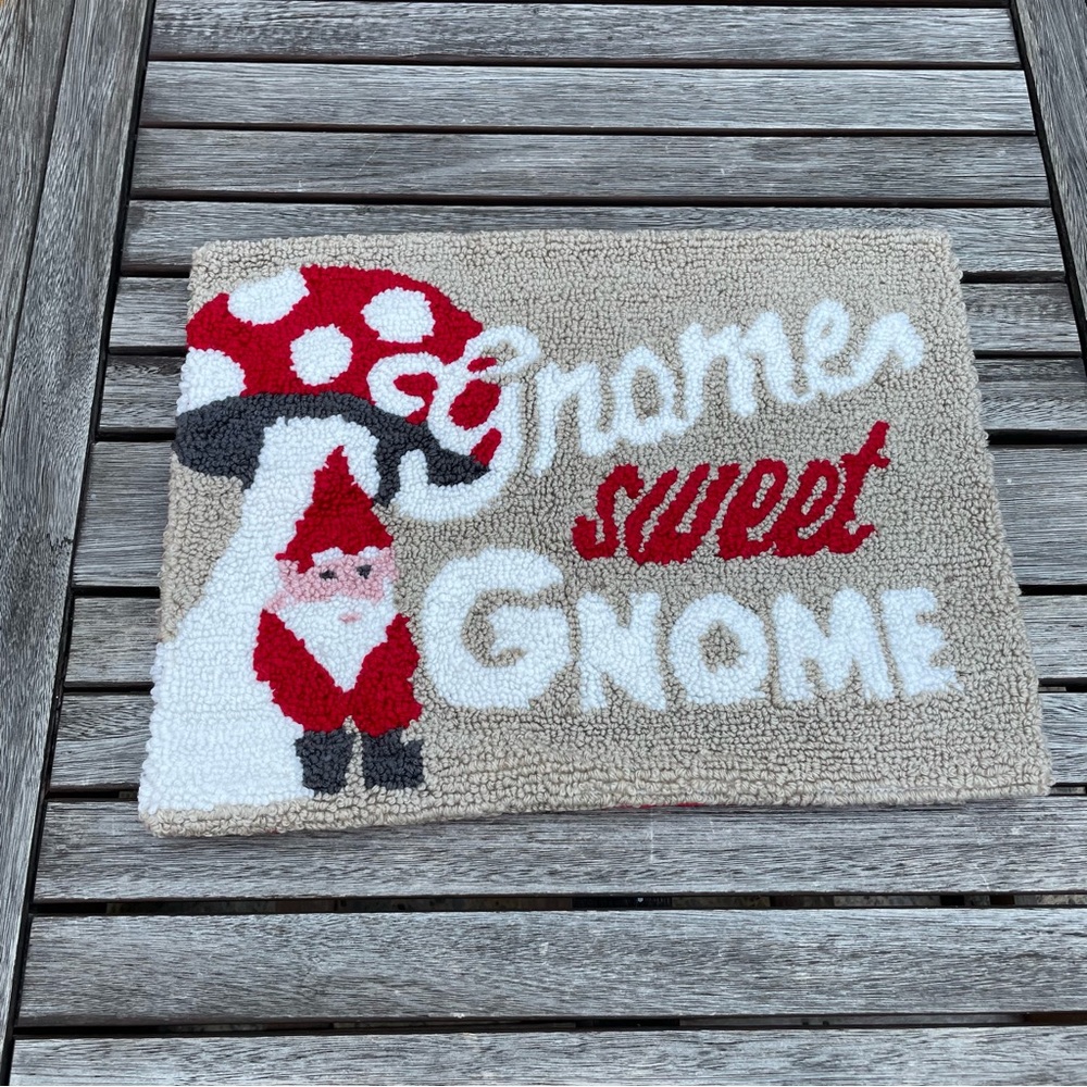 Pottery Barn Teen Gnome Sweet Gnome 12”x 16” Pillow Cover Christmas Holiday NWOT